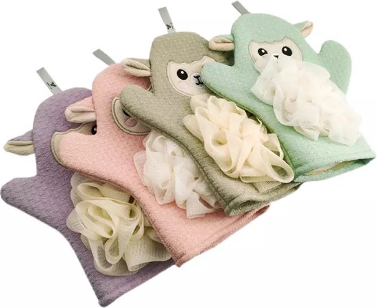 Babycure Washand - Roze - Baby Shower Gloves - Washandje voor in bad of douche van Babycure — afbeelding 5