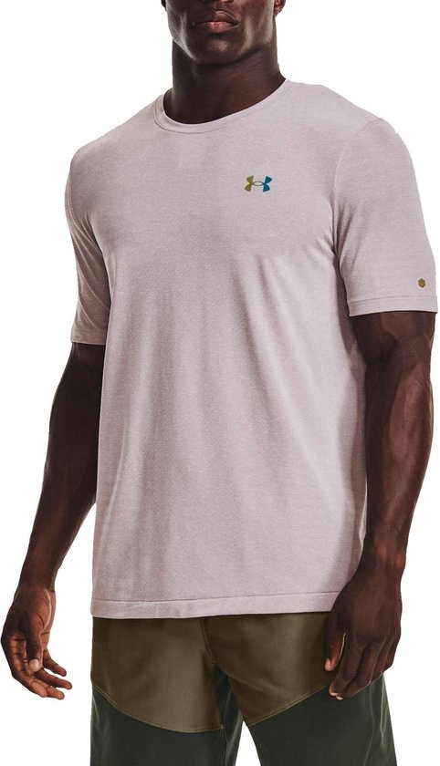 UA Rush Seamless GeoSport SS- Sable Taille : XXL