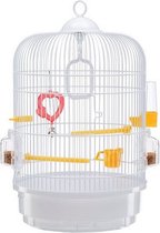 vogelkooi Regina 32,5 x 49 cm staal wit