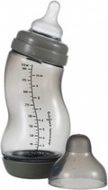 drinkfles S-fles Breed 310 ml transparant/bruin