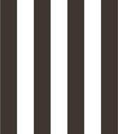 Deauville - Brede Strepen - Vliesbehang - Behang - Muurdecoratie - Zwart - 0,53 x 10,05
