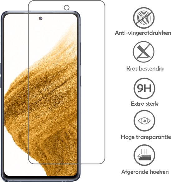 Coque Samsung A53 avec 2x protections d'écran - Coque Samsung Galaxy A53 - Coque Samsung A53 en Siliconen avec 2x protections d'écran - Jaune