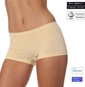 Brubeck Dames Ondergoed Boxershorts - Naadloos Elastisch katoen - Beige - S