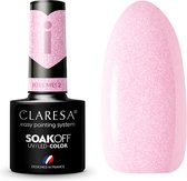 Claresa UV/LED Gellak Kiss Me! #2 – 5ml. - Glitter, Lichtroze - Glanzend - Gel nagellak