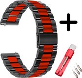 Garmin Venu bandje staal zwart en rood + toolkit