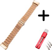Fitbit Charge 5 bandje staal rosé goud draak + toolkit