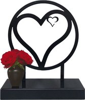 Metalen urn "Voor altijd in mijn hart" - inhoud 1.8L - gepoedercoat in kleur