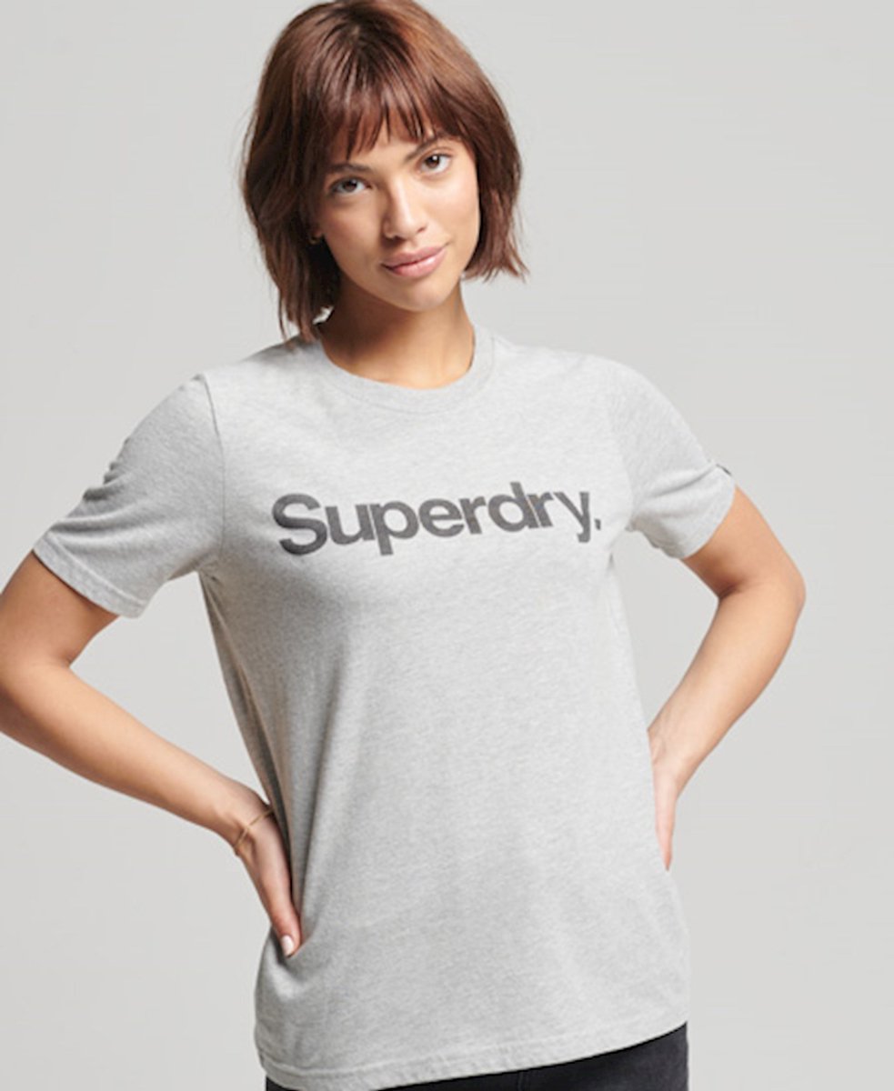 Superdry Dames tshirt Core-logo T-shirt 54g – Ice Marl