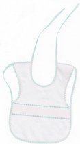 slabbetje junior 25 x 35 cm katoen wit/groen