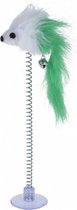 kattenspeeltje muis 19 cm polyester groen