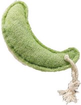 hondenknuffel Maan 14 cm pluche/plantaardig groen