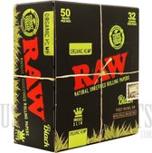 Raw black organic hemp ks slim 50pks/32l