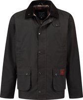 MGO Heren Wax Jacket Boris - Waterafstotende zomer outdoor jas - Bruin - Maat XL