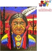 Stick-it Sioux opperhoofd Red Cloud (indianen), ca. 3.500 steentjes, compatibel met Ministeck