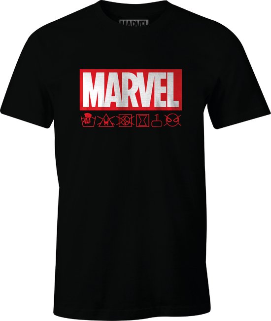 Foto: Marvel comics logo washcare label t shirt xl 