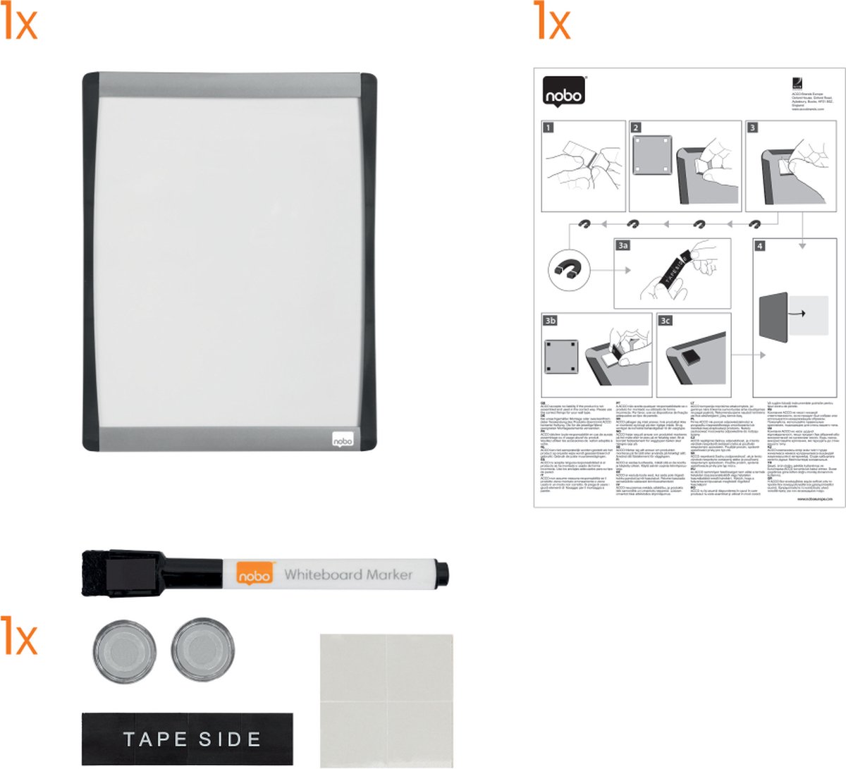 Nobo Magnetisch Whiteboard - 21,5 x 28 cm thumbnail 4