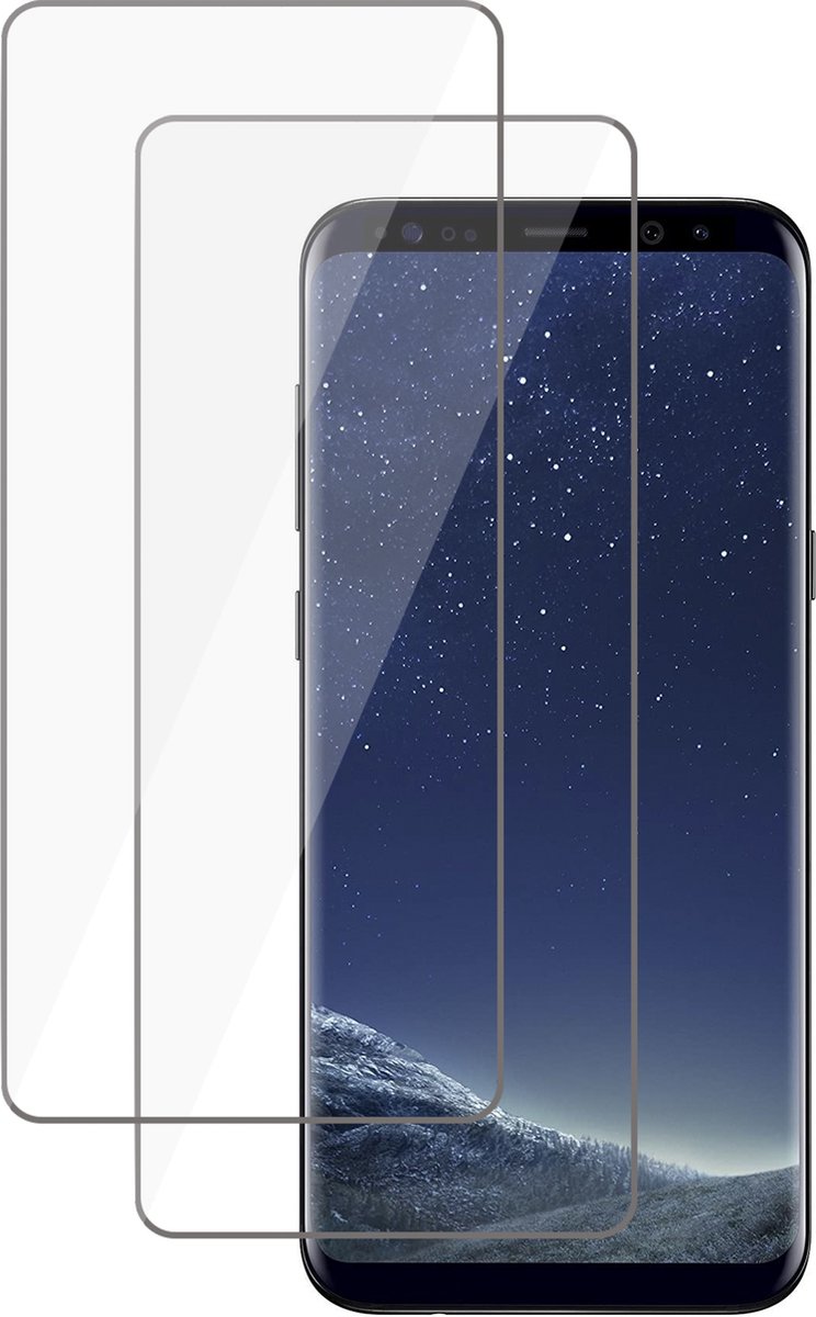 Screenprotector geschikt voor Samsung Galaxy S8 Plus - Flexibele Full Screen Protector - 2 Stuks
