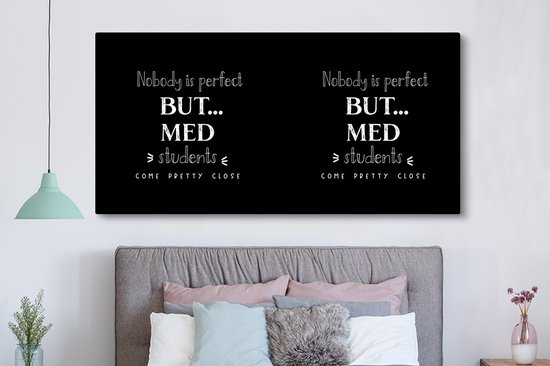 Tableau sur toile Médicaments - Étude - Étudiants - Citations - 160x80 cm - Décoration murale