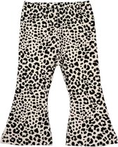 R Rebels - Legging - Flared Pants - Leopard Cream - Grijs/Zwart - Maat 50