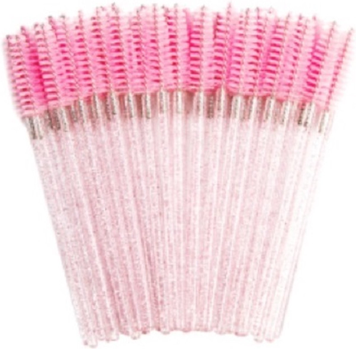 Wimper borsteltjes - Roze glitter