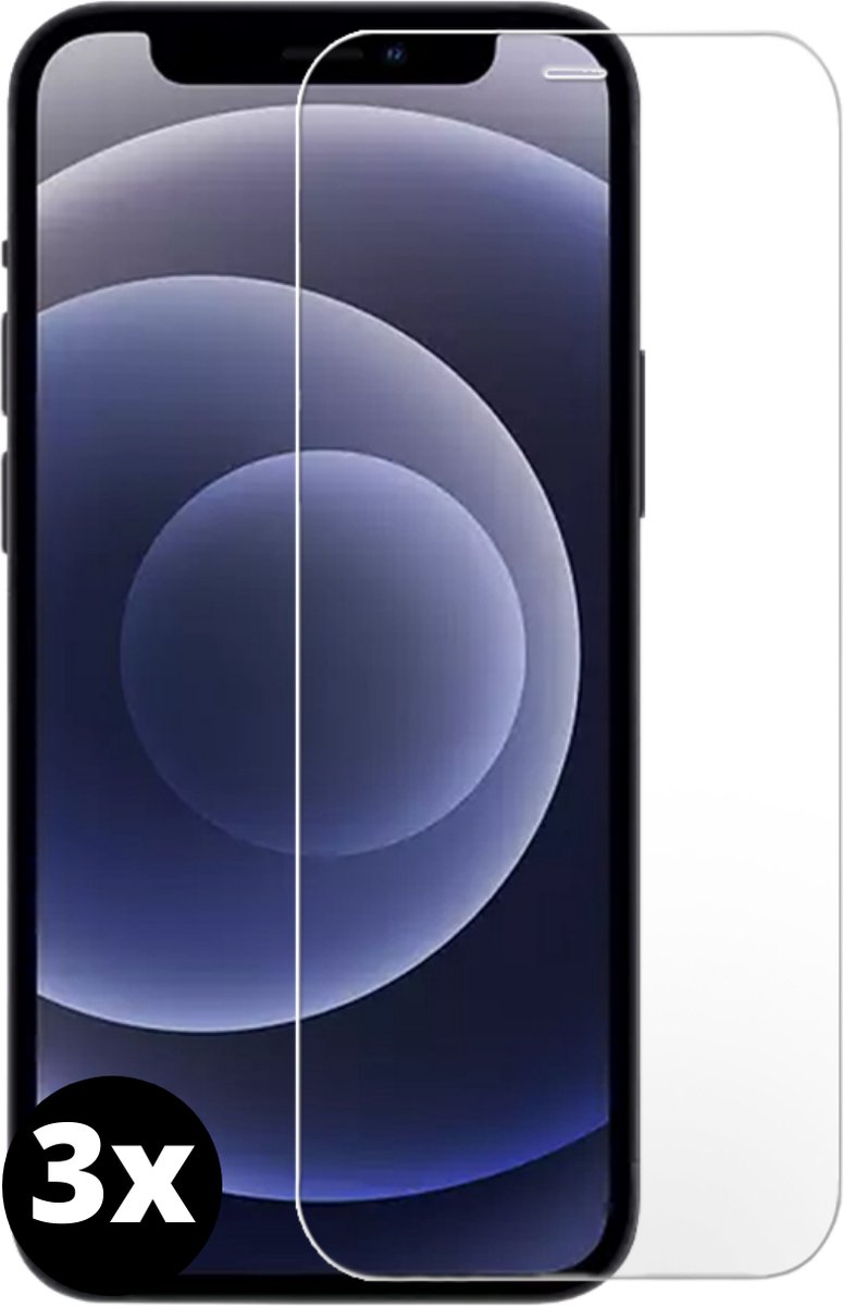 Fooniq Screenprotector Transparant 3x - Geschikt Voor Apple iPhone 12/12 Pro