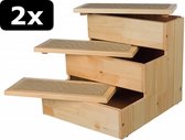 2x TRAP PETSTAIR HOUT 40X38X45CM