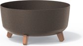 Prosperplast Gracia Low Eco Wood - Bloempot - Coffee kleur | 14,3 L