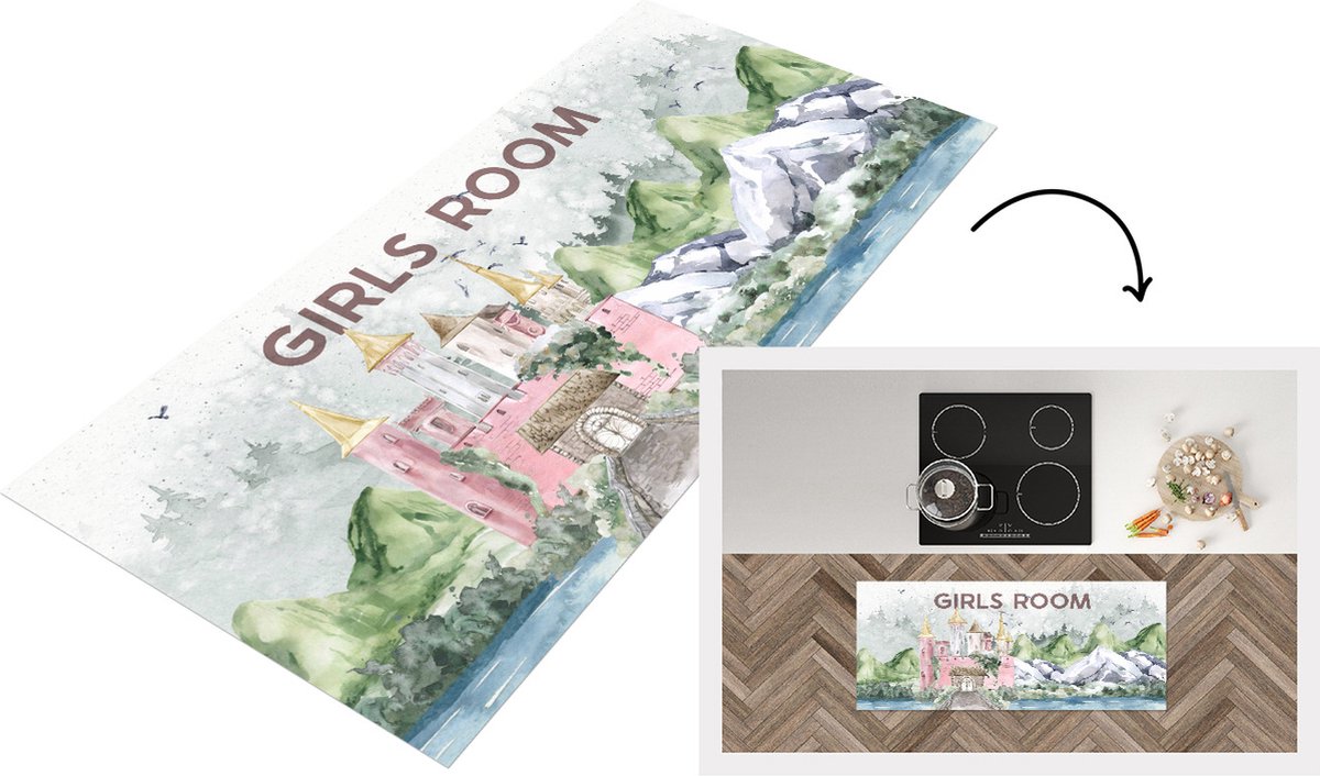 KitchenYeah Keukenloper - Loper keuken - Quotes - Girls room - Meisjes - Spreuken - Keukenloper vinyl Multicolor