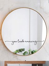 Muursticker | slogan | You look amazing | decoratie