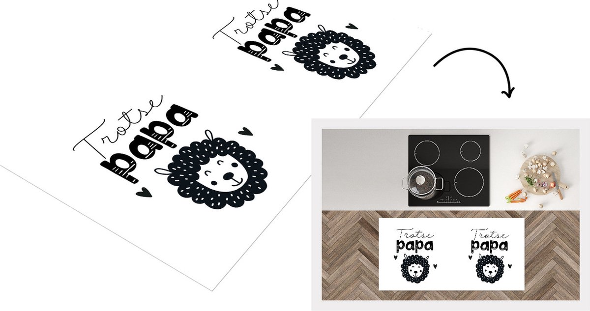 KitchenYeah Keukenloper - Loper keuken - papa - Spreuken - Quotes - Papa - 120x60 cm - Keukenloper vinyl Multicolor