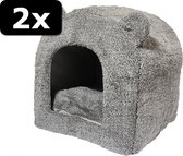 2x KATTENMAND IGLO TEDDY GR 38X38X40CM