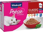 Vitakraft Poésie Classique multipack - natvoer - vlees & vis - 12x85 gr