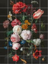 IXXI Stilleven met bloemen in een glazen vaas - Wanddecoratie - Bloemen en Planten - 120 x 160 cm