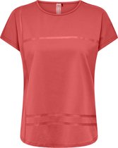 Chemise Only Play Sport à rayures - Coral épicé - Femme - Taille XS