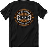 2009 The One And Only | Feest Kado T-Shirt Heren - Dames | Goud - Zilver | Perfect Verjaardag Cadeau Shirt | Grappige Spreuken - Zinnen - Teksten |