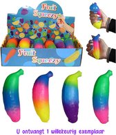 Regenboog Banaan Stressbal - 1 exemplaar - Fidget Toys - Stressbal volwassenen - Kinderen - Voor de Hand
