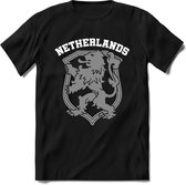 Nederland - Zilver - T-Shirt Heren / Dames  - Nederland / Holland / Koningsdag Souvenirs Cadeau Shirt - grappige Spreuken, Zinnen en Teksten. Maat S