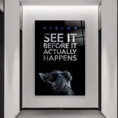Wallyard - Glasschilderij Vision - Wall art - 60x90 cm - premium glas - incl. muur bevestiging