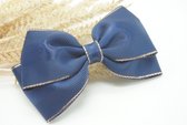 Grosgrain basic haarstrik - Kleur Marine blauw - Haarstrik  - Glitter haarstrik – Babyshower - Bows and Flowers
