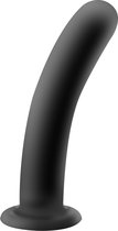 Banoch | Dildo Curvzz Black Medium | zwart siliconen | zuignap | Ø 3,3 cm | 17 cm