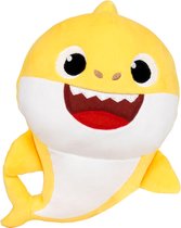 Baby Shark (Geel) Interactieve Pluche Knuffel met Muziek 30 cm {Speelgoed Knuffeldier Knuffelpop voor kinderen jongens meisjes | Baby-Shark Nickelodeon Plush Toy | Knuffel en Speel met Mama P