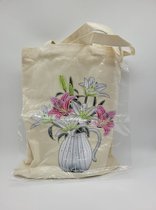 Diamond painting (shopping) bag - SB 0014 - Vaas bloemen