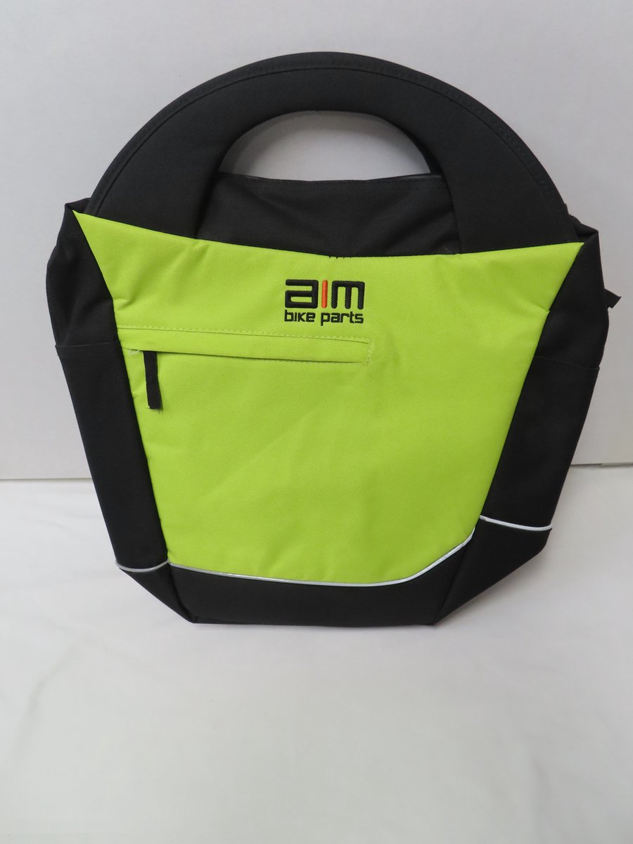 AIM - Fietstas - Boodschappentas voor fiets - Zwart / green