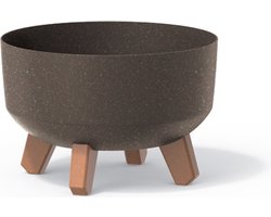 Prosperplast Gracia Low Eco Wood - Bloempot - Coffe kleur | 6,8 L