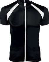 Heren-fietsshirt Korte Mouwen, zwart/wit, maat XL