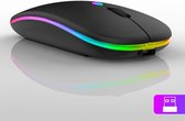 Draadloze Gaming Muis - Wireless Gaming Mouse - Oplaadbare Game Muis - Laptopmuis - RGB - Led - Stille Muis - Zwart