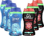 Lenor Geurbooster Zeebries & Lente Fris - Wasmiddel Parfum -6x11 Wasbeurten - Voordeelverpakking - Halfjaarbox