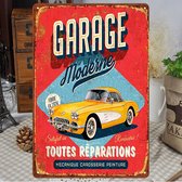 Vintage Muurdecoratie - Garagebord - Metalen bord - Metalen bordje - Garage - Muurdecoratie - Mancave