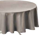Tafelkleed van polyester rond diameter 180 cm - beige - Eettafel tafellakens