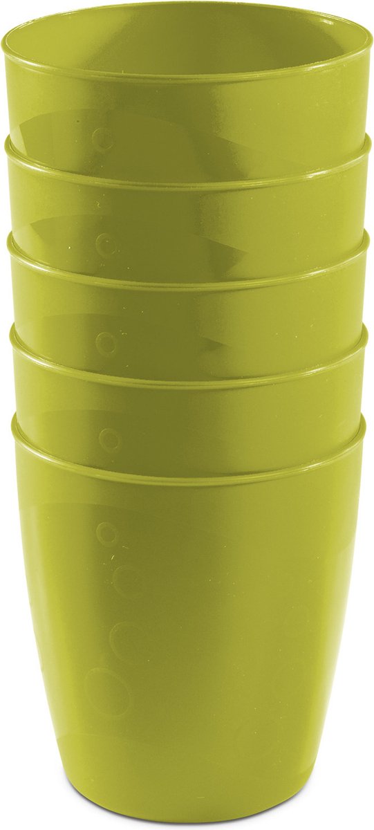 20x drinkbekers van kunststof 300 ml in het groenï¿½- Limonade bekers - Campingservies/picknickservies — afbeelding 2